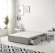 image 2 of Astoria Divan Bed Base with 2 Drawers & 30 Inch Diamante Headboard in Tweed Fabric | Grey | Grey | Single