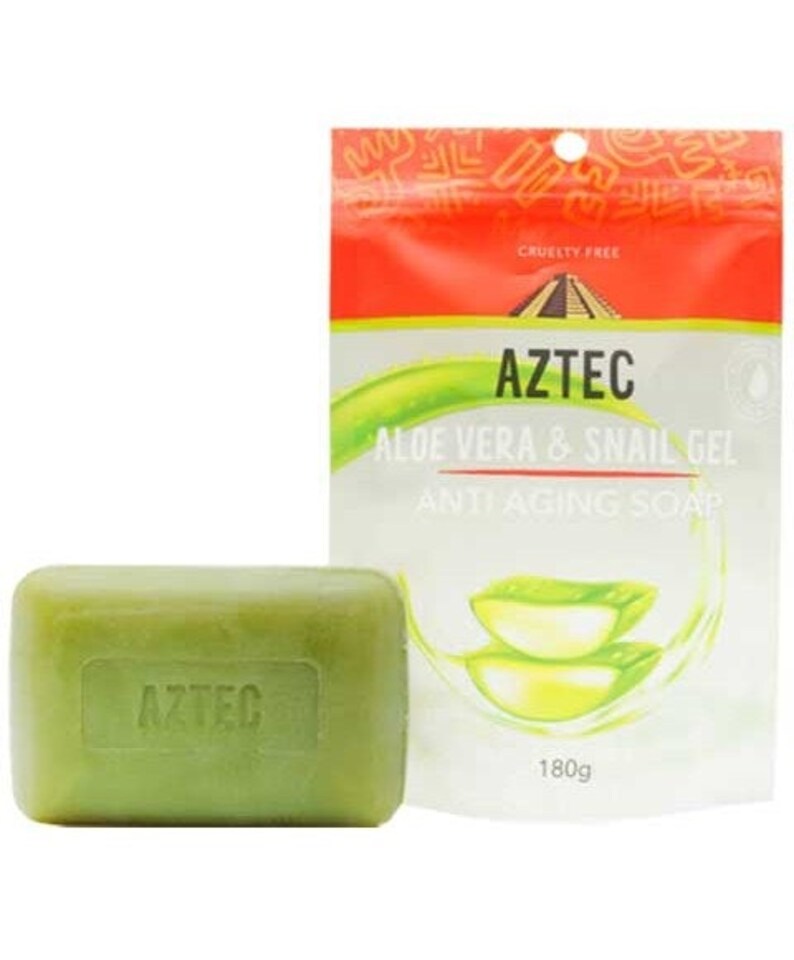 image 1 of Health And Beauty Aztec Secret Aloe Vera And Snail Gel Anti Aging Soap