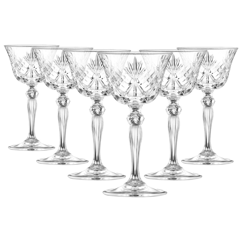 image 1 of RCR Crystal Melodia Glass Champagne Saucers - 160ml - Pack of 6