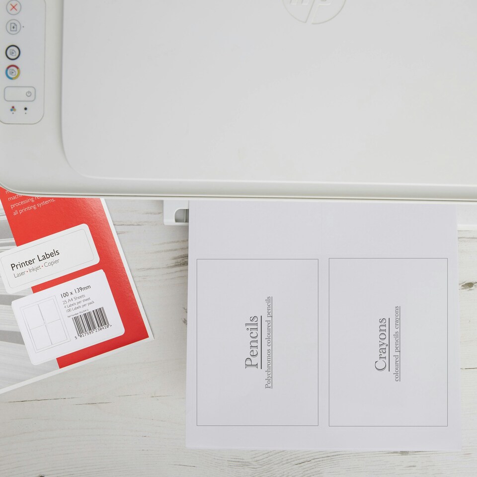 image 1 of Blick 4 Per Sheet 25 Sheets, 100mm x 139mm, Rectangular, White, 100 Labels