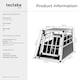 image 6 of Aluminium Pet Car Crate Travel Cage Dog Puppy Cat Transport Kennel 2 sizes - 69x54x50cm