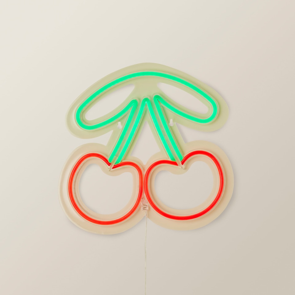 image 1 of ValueLights Cherries Neon Sign Deoration Wall Light | Multi