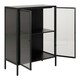 image 4 of Newcastle Low 2 Door Display Cabinet in Matt Black