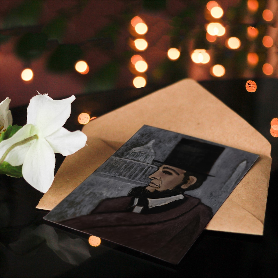 image 1 of Marsden Hartley Art Card Weary of the Truth Abraham Lincoln