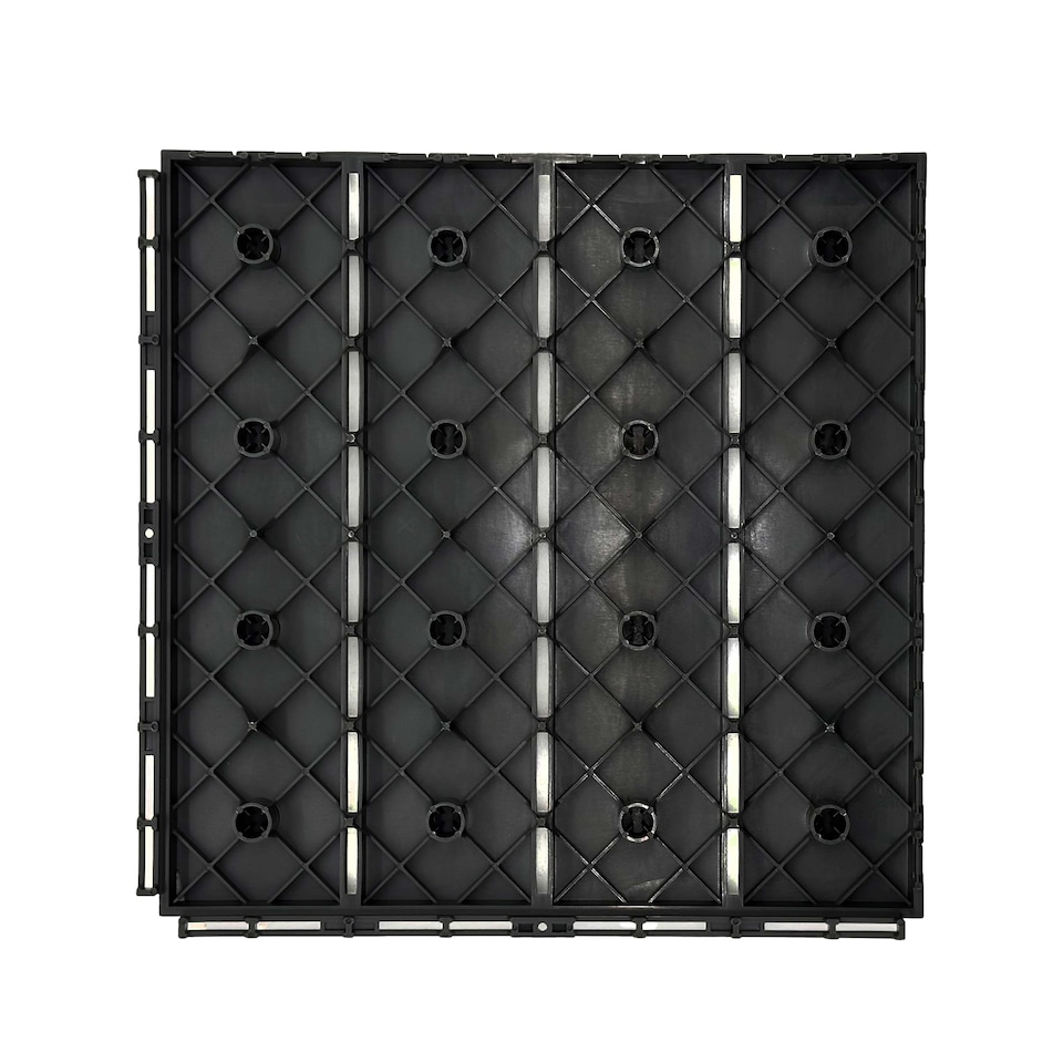 image 1 of Polydeck PVC Interlocking Decking Tiles - Black | Black | Pack of 1