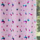 image 3 of Pair of Charm Pink Metallic Print Kids Curtains 66 x 54 inch (168 x 137 cm) Room Darkening Eyelet Thermal Noise Reducing Curtains for Bedroom