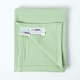 image 4 of Homescapes Organic Cotton Waffle Baby Blanket Sage Green - 90 x 112 cm | Green