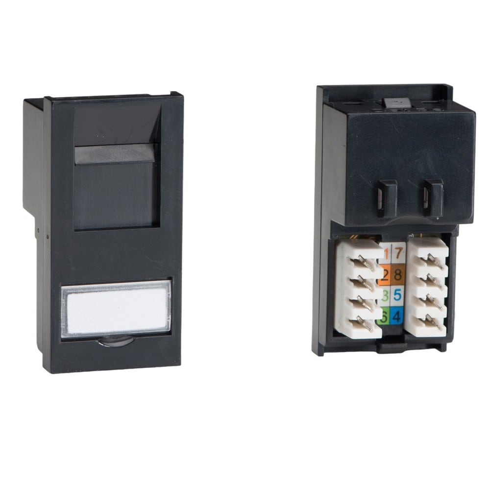 Varilight DG RJ45 Cat 6 Module, Single DataGrid Space, White