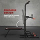 image 5 of HOMCOM Multifunction Home Workout Station Tower Steel Frame w/ Bench Bars Ropes
