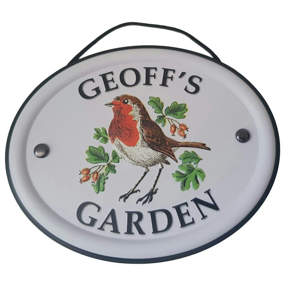Decorative Bird Garden Sign - Geoff