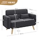 image 4 of Yaheetech Modern 2 Seater Sofa Couch for Small Space-Dark Grey