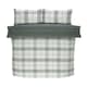 image 8 of Harris Check Polyester Duvet Cover Set with Pillowcase Blue | King