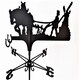 image 1 of Traditional Weathervane Ploughing Horse - Steel - L39 x W45 x H80 cm - Black