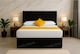 image 1 of Chesterfield Black Plush Velvet End Lift Ottoman Divan Bed 4ft Small Double with Headboard & Mattress