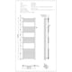 image 3 of Zennor - Anthracite Dual Fuel Towel Rail H1600mm x W500mm Thermostatic - Curved