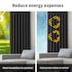 image 3 of Marlow 2x Blockout Curtains Panels 3 Layers Eyelet Room Darkening 117x183cm Black | Black