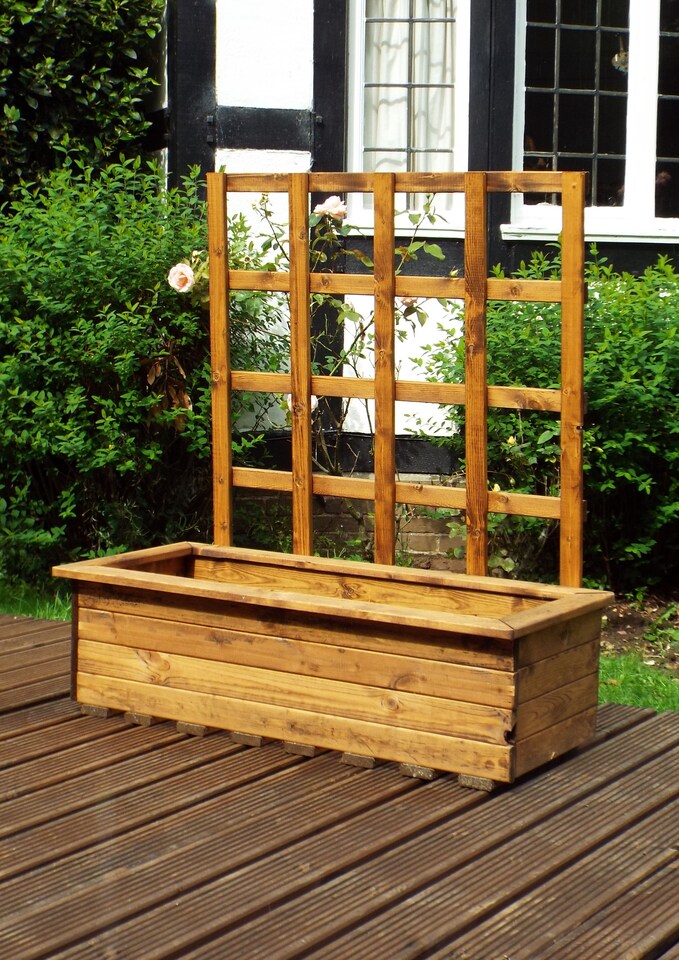 image 1 of Extra Large Kensington Planter - Wood - L49.5 x W109 x H72cm | Brown