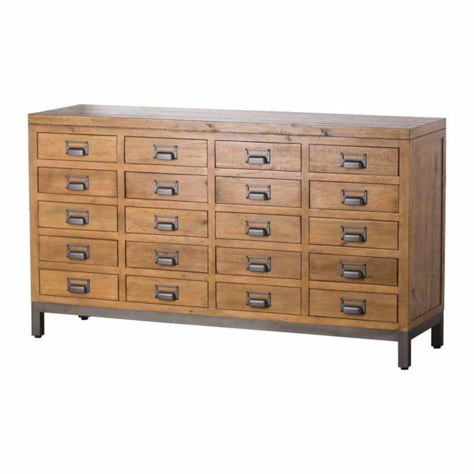 image 1 of The Draftsman Collection 20 Drawer Merchant Chest - Wood - L45 x W160 x H90 cm - Brown