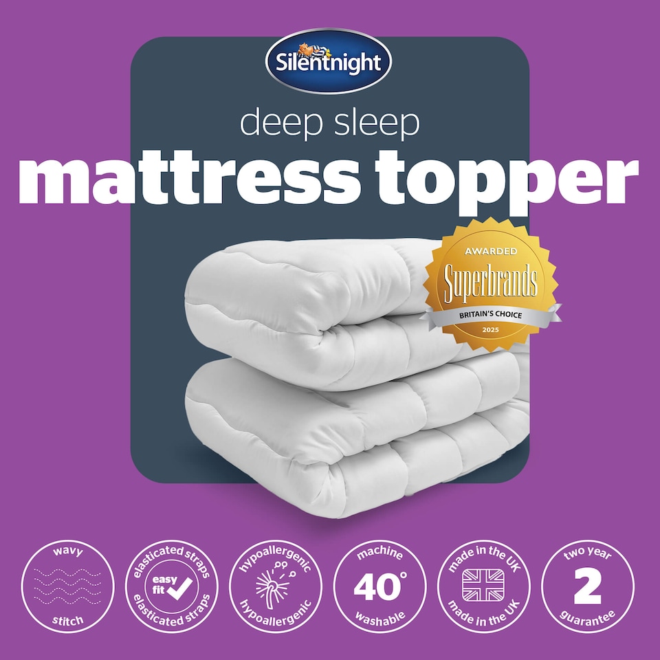 image 1 of Silentnight Deep Sleep Wavy Stitch Topper