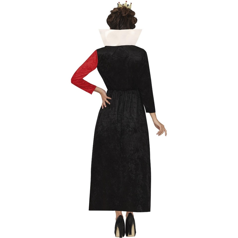 image 1 of Fiestas Guirca Womens/Ladies Queen Of Hearts Costume Dress | Red | Red/Black | L | 1