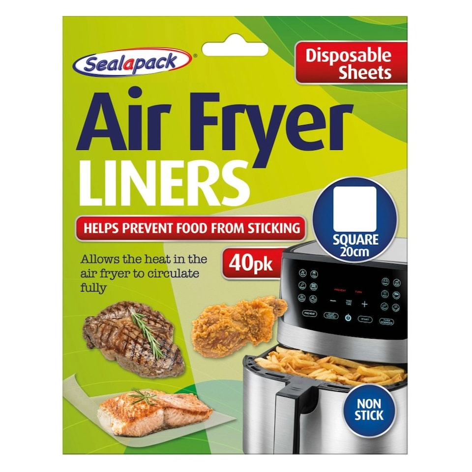 Pack of 40 Sheets Disposable Air Fryer Liner Square 20cm