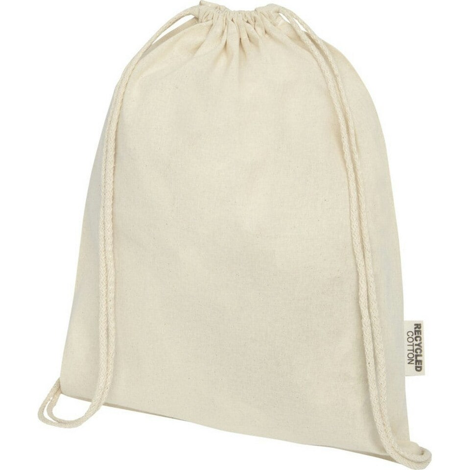 image 1 of Oregon Recycled Cotton Drawstring Bag - Natural - One Size | White | One Size