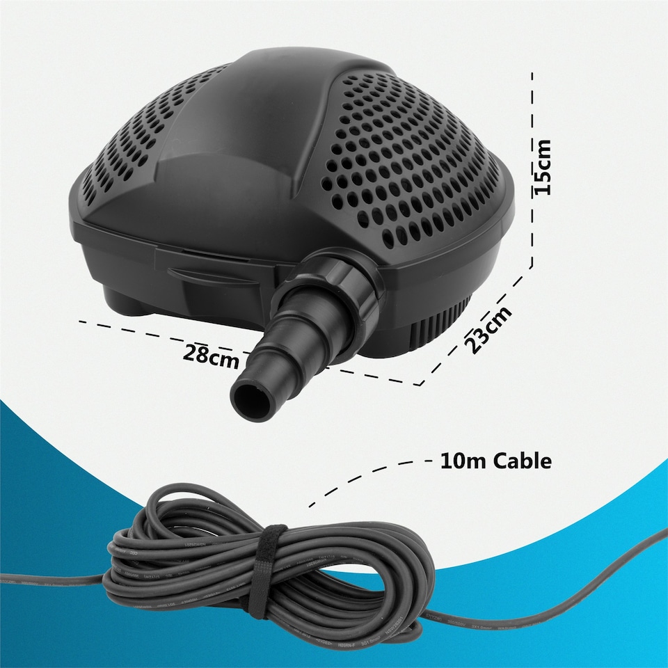 image 1 of Pisces Pond Filter Eco Pump 3300 Filtration Water Garden Feature Waterfall Flow