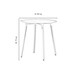 image 9 of 5PCs Dining Set - a Black Round Dining Table & Set of 4 White Lorenzo Tulip chairs with Padded Seat | White