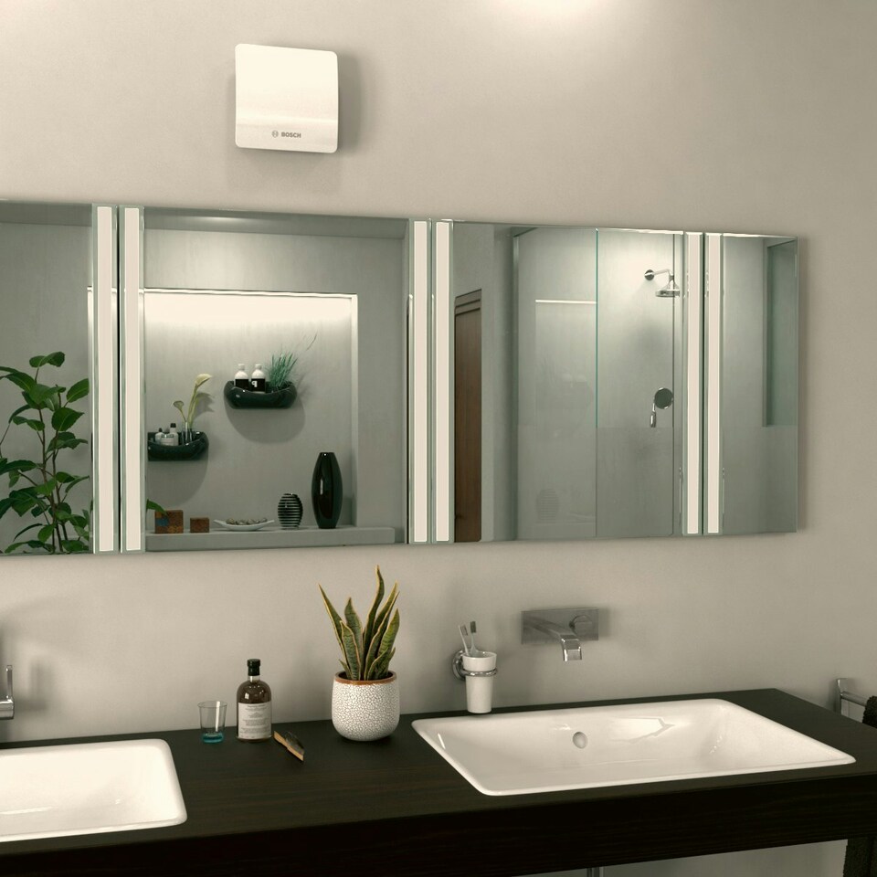 image 1 of Bosch Bathroom Extractor Fan 1500 W 125 - for Ventilation in Bathroom and Toilet Against Moisture and Mould - With Light Switch Activation - 125mm Diameter