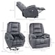 image 3 of HOMCOM Velvet Riser and Recliner Chair for the Elderly, Quick Assembly, Fabric Overstuffed Lift Chair with Vibration Massage and Heat, Remote Control, Side Pockets, Grey
