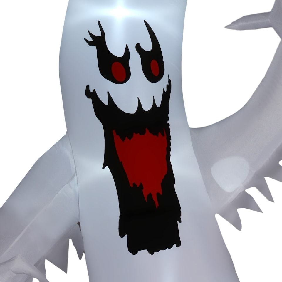 image 1 of Outsunny 11.8FT Tall Halloween Inflatable Spooky Ghost, Blow Up Outdoor Halloween Decoration with Build-in LEDs and Rotating Light for Garden, Lawn, Party