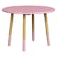 image 8 of Kids Wooden Round Table & Chair Set Toddlers Small Children Home Nursery Play | Multi | pink table with 2 chairs | 3
