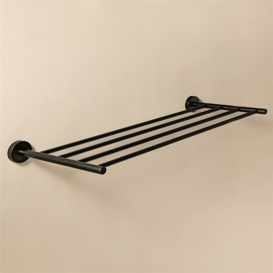 image 1 of Cosmic TOALLERO Towel Wall Mount Rail w/ Matte Chrome Stainless Steel Finish 60cm