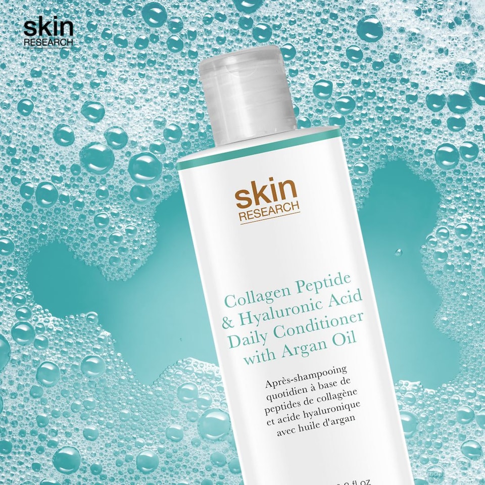 image 1 of Skin Research Collagen Peptide & Hyaluronic Acid Daily Conditioner with Argan Oil 250ml x 2 Duo Set