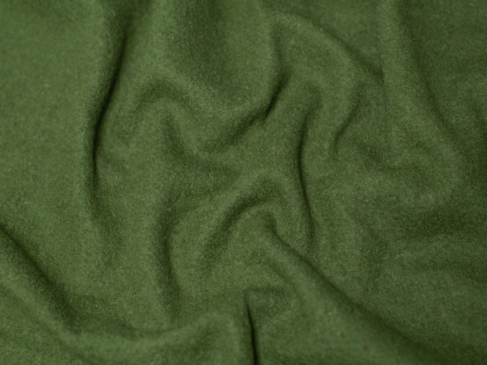 Minerva Core Range Green 100% Pure Boiled Wool Coating Fabric for Dressmaking, 140cm / 55" Wide - per metre