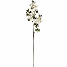 White Spring Mock Flower Artificial Flower - Fabric/Plastic - L25 x W13 x H92 cm - White