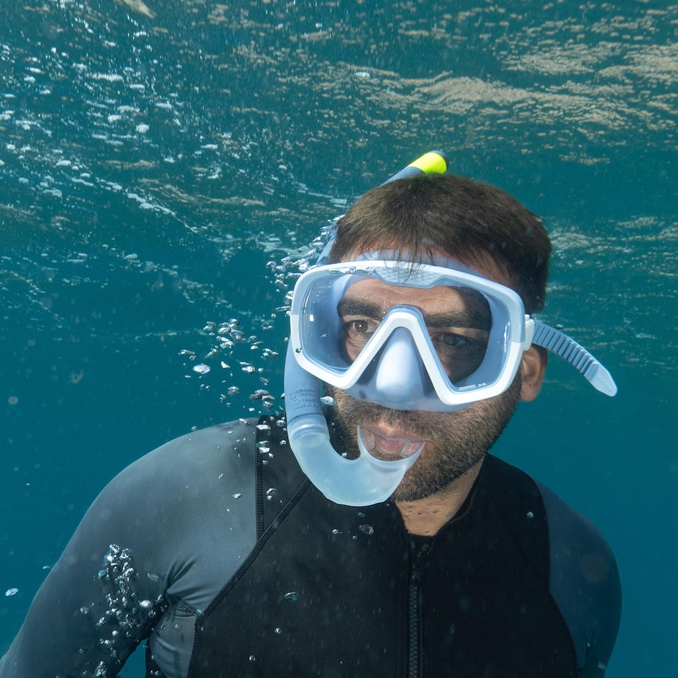 image 1 of Decathlon Anti-Fog Diving Mask 100 With Silicone Strap