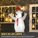 image 3 of HOMCOM 6ft Tall Outdoor Inflatable Bear Airblown Projection Holiday Christmas Lawn Decor