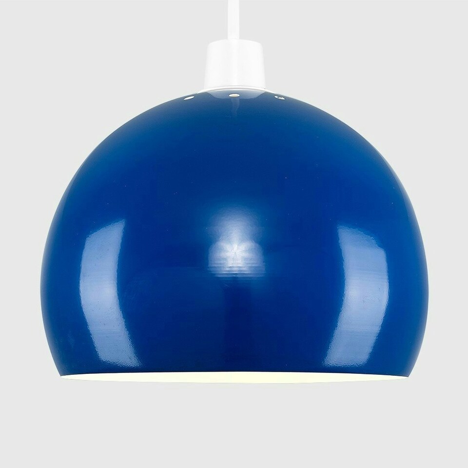 image 1 of ValueLights Retro Blue Arco Style Dome Ceiling Pendant Light Shade