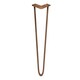 image 2 of 4 x 28" Hairpin Legs - 2 Prong - 12mm - Antique Copper | Brown | 1