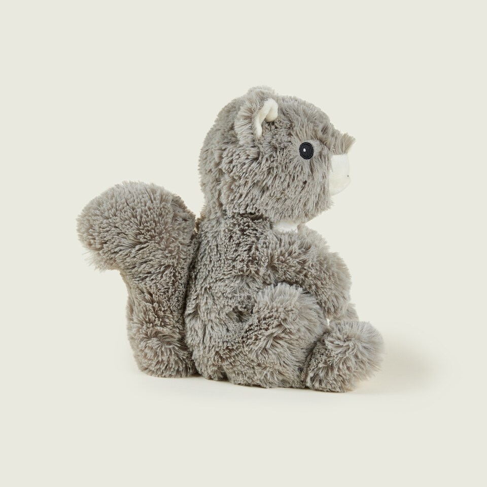 image 1 of Warmies Plush Squirrel Microwavable Weighted Teddy with French Lavender Scent, Hot or Cold for Cool Relaxation and Warm Relief
