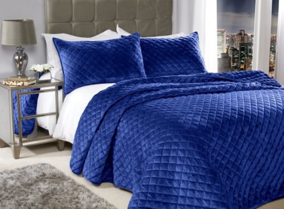 image 1 of Banbury Bedspread Navy | Blue | Blue