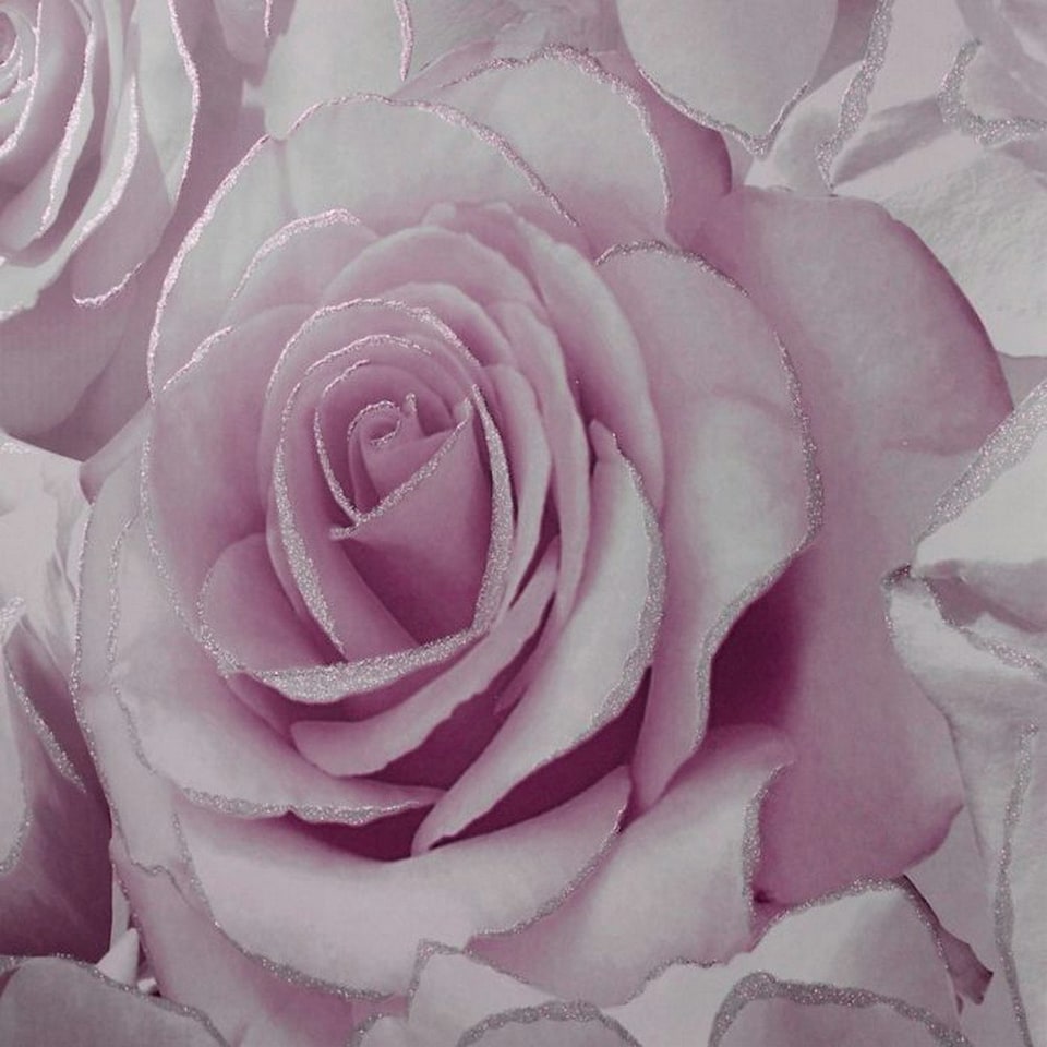image 1 of Muriva Madison Rose Glitter Wallpaper - Amethyst/Lilac - One Size Purple