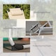 image 8 of Outsunny Foldable Outdoor Sun Lounger, Reclining Lounge Chair Camping Bed Cot with Pillow 4-Level Adjustable Back Aluminium Frame, Khaki
