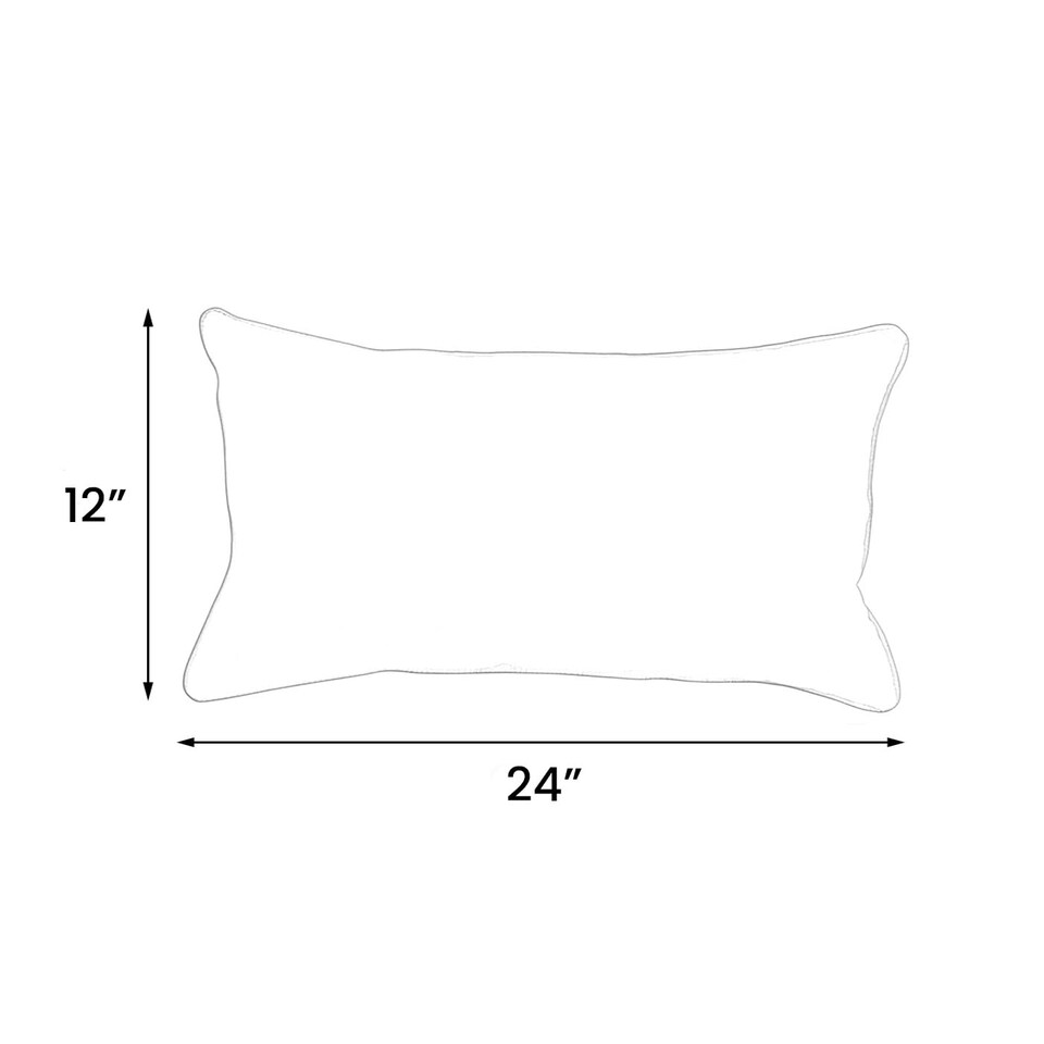 image 1 of Covers&All Sunbrella Lumbar Pillows Set of 2 UV Fade resistant and Water Repellent Rectangle Lumbar Throw Pillows