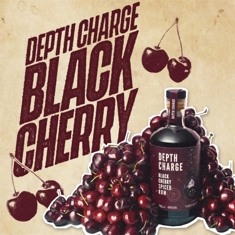 image 1 of Depth Charge Black Cherry Spiced Rum | Clear