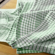 Check Design Kitchen Tea Towel - Green | Green