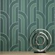 image 2 of Fine Decor Cascade Arch Textured Wallpaper - Emerald Green/Silver - 32.8ft x 21in Green