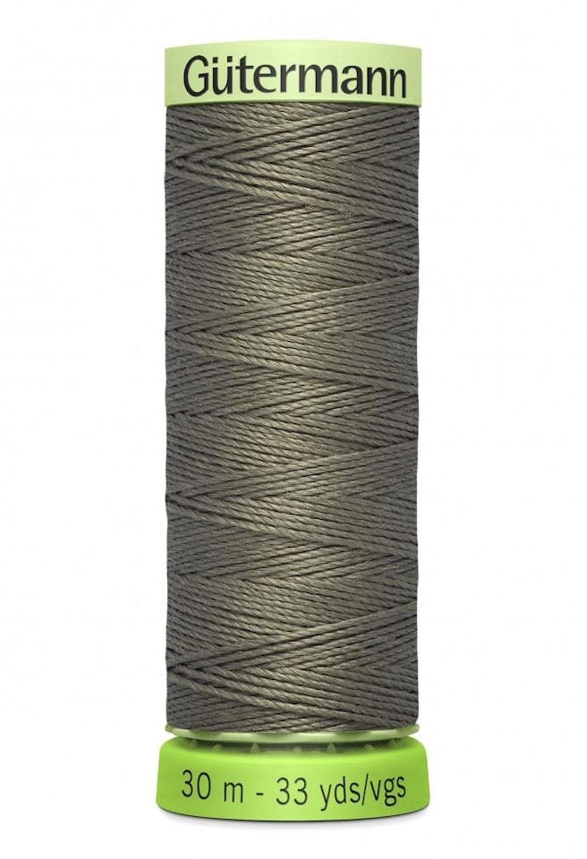 Gutermann Grey rPET Top Stitch Thread For Dressmaking - 30m Spool - each
