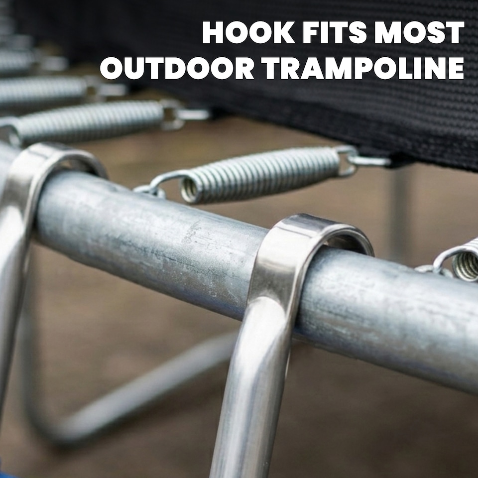 image 1 of SPORTNOW Trampoline Ladder, 2-Steps with Horizontal Wide Steps, Galvanised